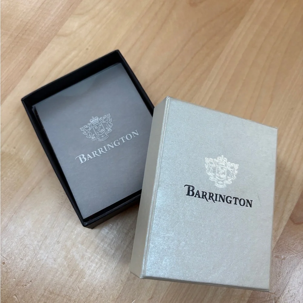 Barrington Brown Moc Croc Leather Money Clip and Card Holder - Picture 4 of 4